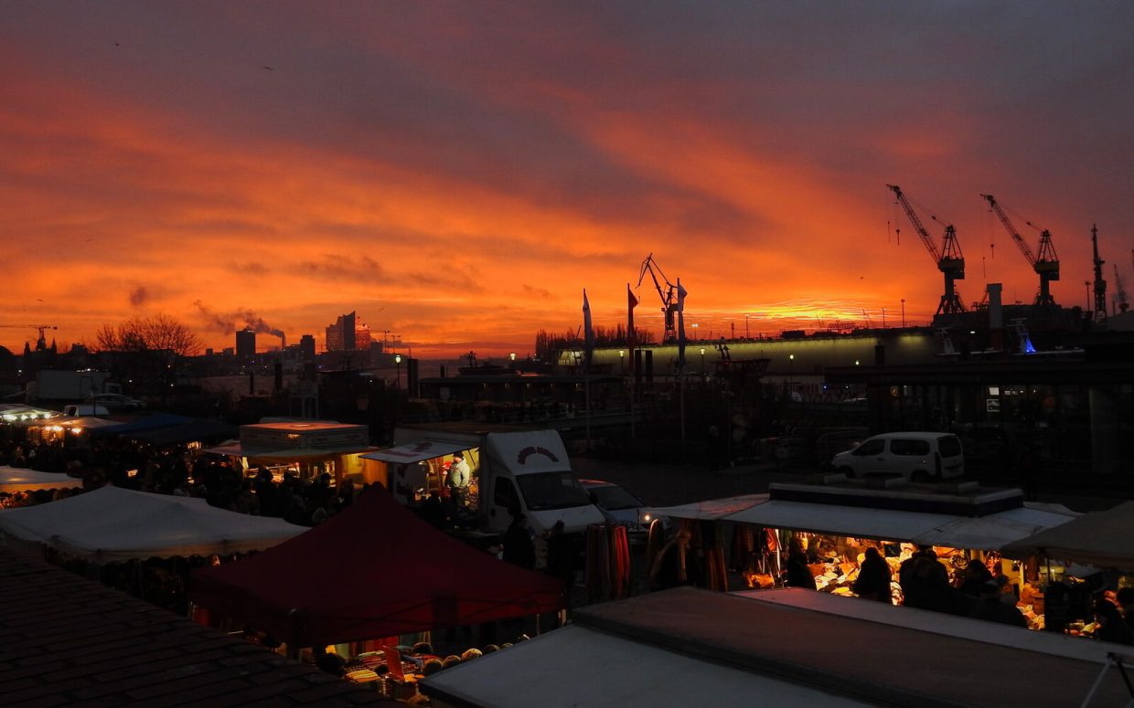 Sonnenaufgang am Fischmarkt